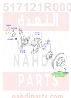 517121R000,DISC-FRONT WHEEL BRAKE,هوب امامي