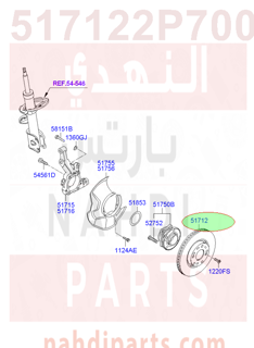 517122P700,DISC-FRONT WHEEL BRAKE,هوب امامي