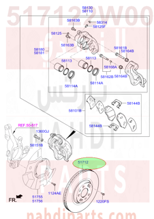 517122W000,DISC-FRONT WHEEL BRAKE,هوب امامي