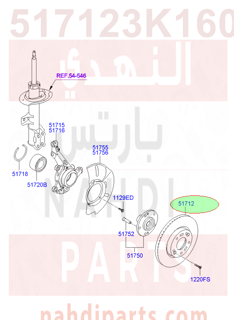 517123K160,DISC-FRONT WHEEL BRAKE,3K110 هوب امامي