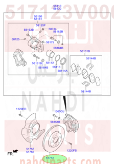 517123V000,DISC-FRONT WHEEL BRAKE,3K160 هوب امامي