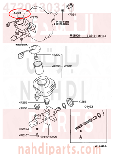 4720130310,CYLINDER SUB-ASSY, BRAKE MASTER,علبه فرامل كامله - سلندر فرامل