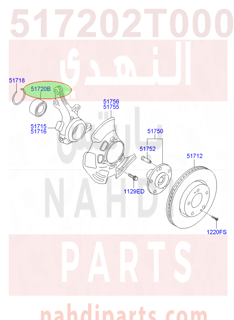 517202T000,BEARING-FRONT WHEEL HUB,38110 بيرنق هوب