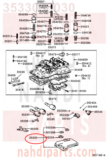 3533030030,STRAINER ASSY, VALVE BODY OIL,فلتر زيت القير