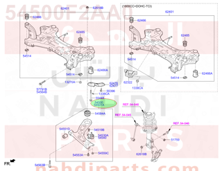 54500F2AA0,ARM COMPLETE-FR LWR,LH,NEW F2 2016 ARM COMPLETE-FR LW