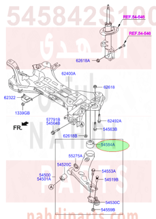 545842S100,BUSH-FR LWR ARM(G),جلدة مقص