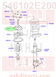 546102E200,INSULATOR ASSY-STRUT,3A200 كرسي مساعد امامي