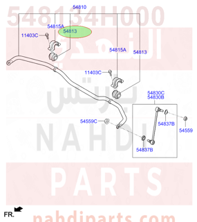 548134H000,BUSH-STABILIZER BAR,3K100 جلدة عمود توازن