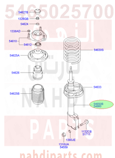 5465025700,STRUT ASSY-FR,LH,مساعد امامي يسار..