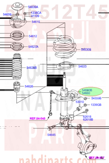 546512T450,STRUT ASSY-FR,LH,3V400-3V410 مساعد امامي يسار