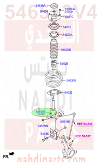 546513V410,STRUT ASSY-FR,LH,2T410-2T450-3V400 مساعدامامي يسار