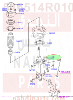 546514R010,STRUT ASSY-FR,LH,مساعد امامي يسار