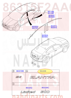 86315F2AA0,EMBLEM-ELANTRA,كتابة ELANTRA بالشنطة
