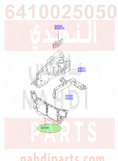 6410025050,PANEL COMPL-RADIATOR SUPPORT,PANEL COMPL-RADIATOR SUPPORT