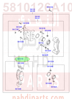 5810126A10,PAD KIT-FRONT DISC BRAKE,PAD KIT-FRONT DISC BRAKE