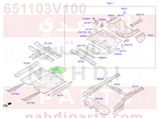 651103V100,PANEL ASSY-CENTER FLOOR,PANEL ASSY-CENTER FLOOR