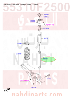 55310F2500,SHOCK ABSORBER ASSY-REAR,مساعد خلفي