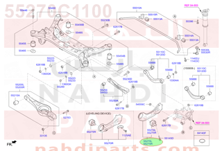 55270C1100,ARM ASSY-RR TRAILING ARM,LH,مقص خلفي يسار