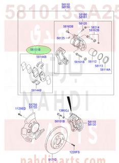 581013SA25,PAD KIT-FRONT DISC BRAKE,N/A