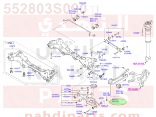 552803S000,ARM ASSY-RR TRAILING ARM,RH,مقص  يمين