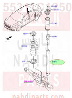 55311C1250,SHOCK ABSORBER ASSY-REAR,مساعد خلفي C1200