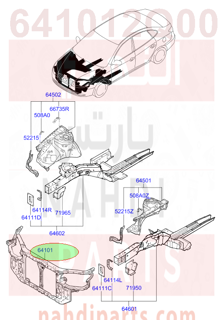 641012Q000,CARRIER ASSY-FRONT END MODULE,واجهة امامية