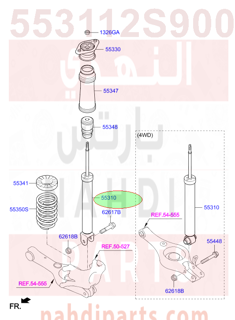 553112S900,SHOCK ABSORBER ASSY-REAR,2S411 مساعد خلفي