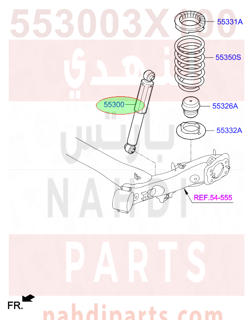 553003X100,SHOCK ABSORBER ASSY-REAR,مساعد خلفي