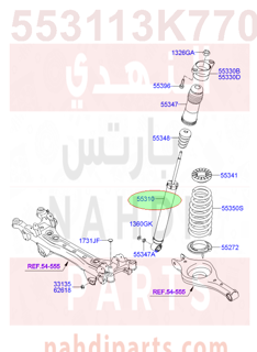 553113K770,SHOCK ABSORBER ASSY-REAR,مساعد خلفي