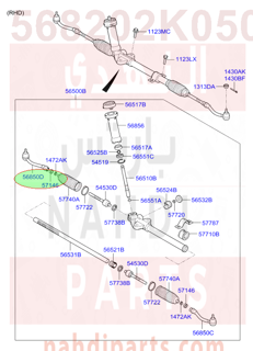568202K050,END ASSY-TIE ROD,RH,N/A