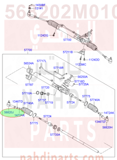 568202M010,END ASSY-TIE ROD,RH,دراع دركسون