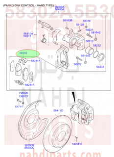 58302A5B30,PAD KIT-REAR DISC BRAKE,N/A