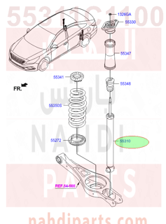 55311C1100,SHOCK ABSORBER ASSY-REAR,مساعد خلفي