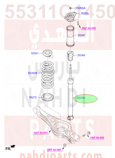 55311C1450,SHOCK ABSORBER ASSY-REAR,مساعد خلفي