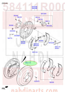 584111R000,DRUM ASSY-RR BRAKE,هوب خلفي