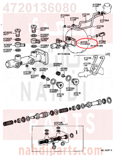 4720136080,CYLINDER ASSY, MASTER, W/O BOOSTER,سلندر (أسطوانة )