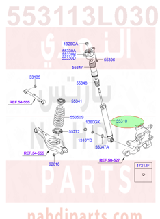 553113L030,SHOCK ABSORBER ASSY-REAR,مساعد خلفي