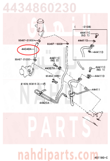 4434860230,HOSE, OIL RESERVOIR TO PUMP, NO.1,لي دركسون 