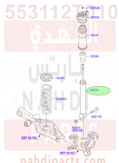 553112T010,SHOCK ABSORBER ASSY-REAR,2S011 مساعد خلفي