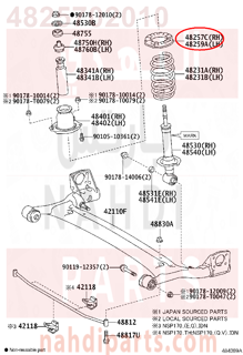 4825702010,INSULATOR, REAR COIL SPRING, UPPER RH,قاعدة  