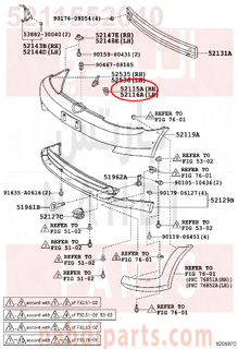 5211552040,SUPPORT, FRONT BUMPER SIDE, RH,قاعدة صدام امامى يمين