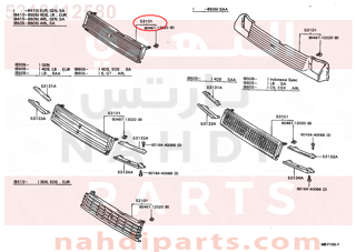 5310112580,GRILLE SUB-ASSY, RADIATOR,شبك أمامي - شبك كبوت