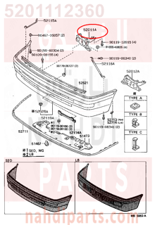 5201112360,ARM SUB-ASSY, FRONT BUMPER, RH,ذراع  