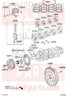 130110D111,RING SET, PISTON,شنبر بستم - شنابر مقاس ستاندر