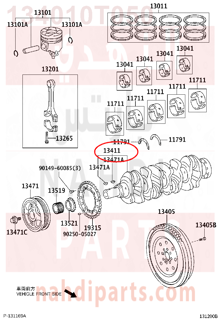 134010T050,CRANKSHAFT,عمود