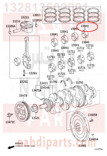 132813602001,BEARING, CONNECTING ROD,سبيكة ذراع بستم 