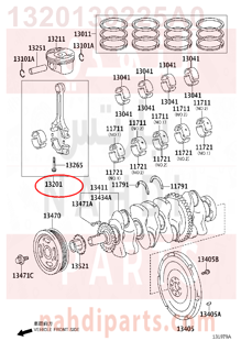 1320139225A0,ROD SUB-ASSY, CONNECTING,ذراع بستم المكينة