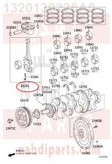 1320139226A0,ROD SUB-ASSY, CONNECTING,ذراع بستم المكينة