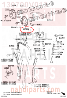 130700V013,GEAR ASSY, CAMSHAFT TIMING EXHAUST,ترس 