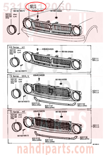 5310012060,GRILLE, RADIATOR,شبك أمامي - شبك كبوت